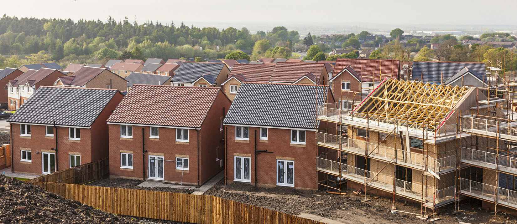New-build housing development under construction