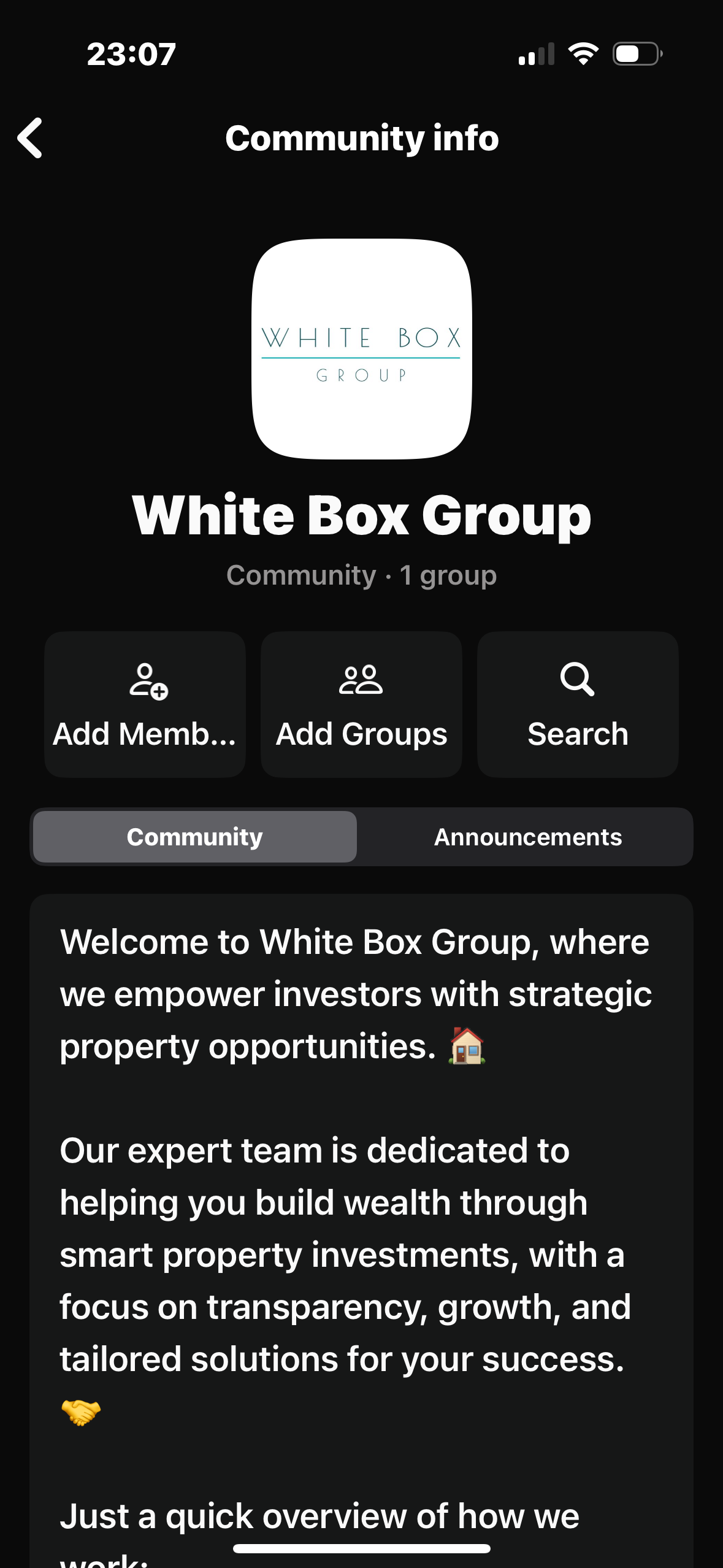 White Box Group WhatsApp community